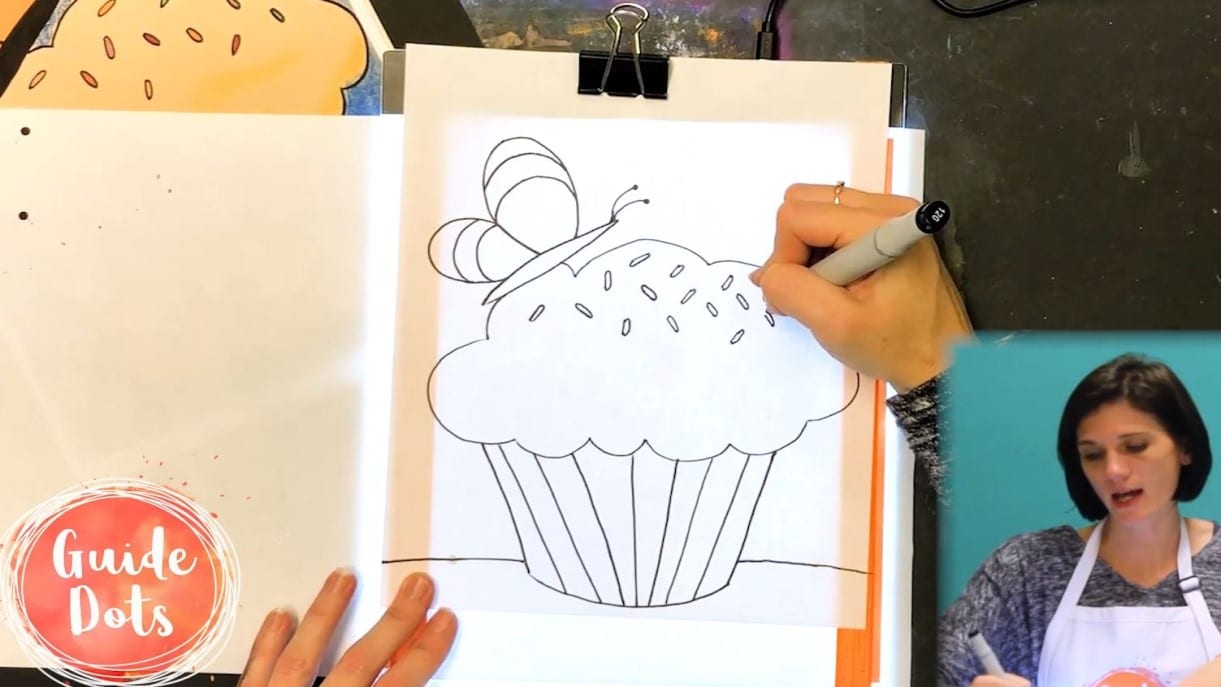 Creating art using guide dots